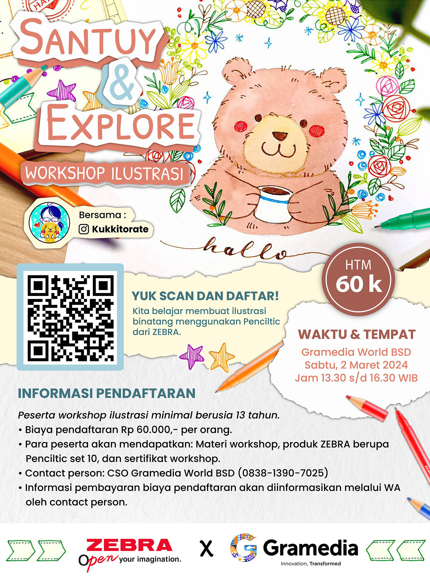ZEBRA Workshop Ilustrasi Santuy and Explore - Maret 2024